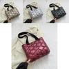 Chic And Spacious Simple Diamond Pattern Shoulder Bag For Everyday Use In 2023