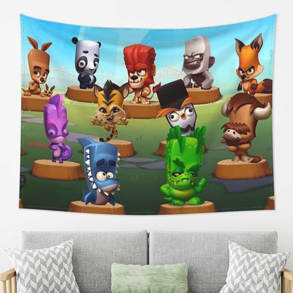 

Zooba Battle Arena Tapestry Wall Hanging Aesthetic Home Decoration Tapestries for Dorm Room 74x94cm(29x37in)