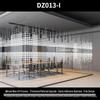 Two-way Mirror Geometric Glass Door Decorative Sticker for Office & Restaurant