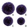 7.8inch Purple Pom Pom Paper For Birthday Party Flower Balls Paper Hanging