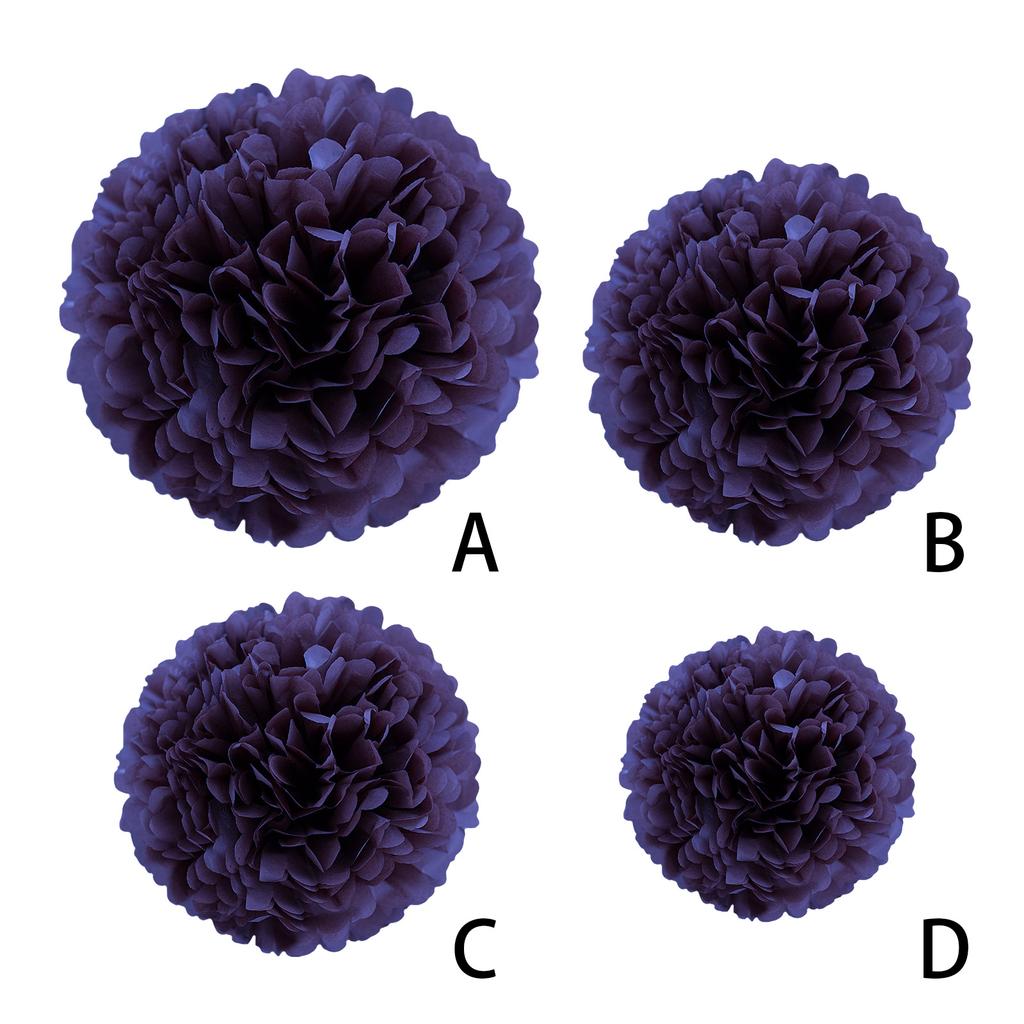 7.8inch Purple Pom Pom Paper For Birthday Party Flower Balls Paper Hanging