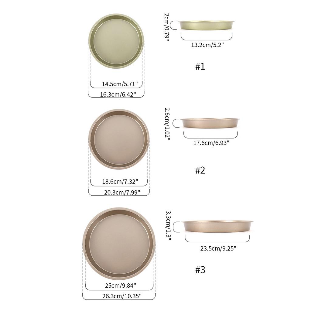 Round Pizza-Plate Tray Carbon Steel Baking Pan Dish Holder Home-Kitchen Baking Tool 6/8/10in Bakeware Tray Cooking Dish
