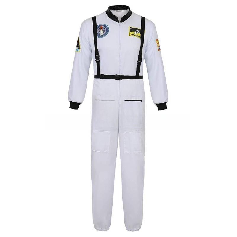 Astronaut Costume For Adults With Zipper Halloween Role Play Dressup