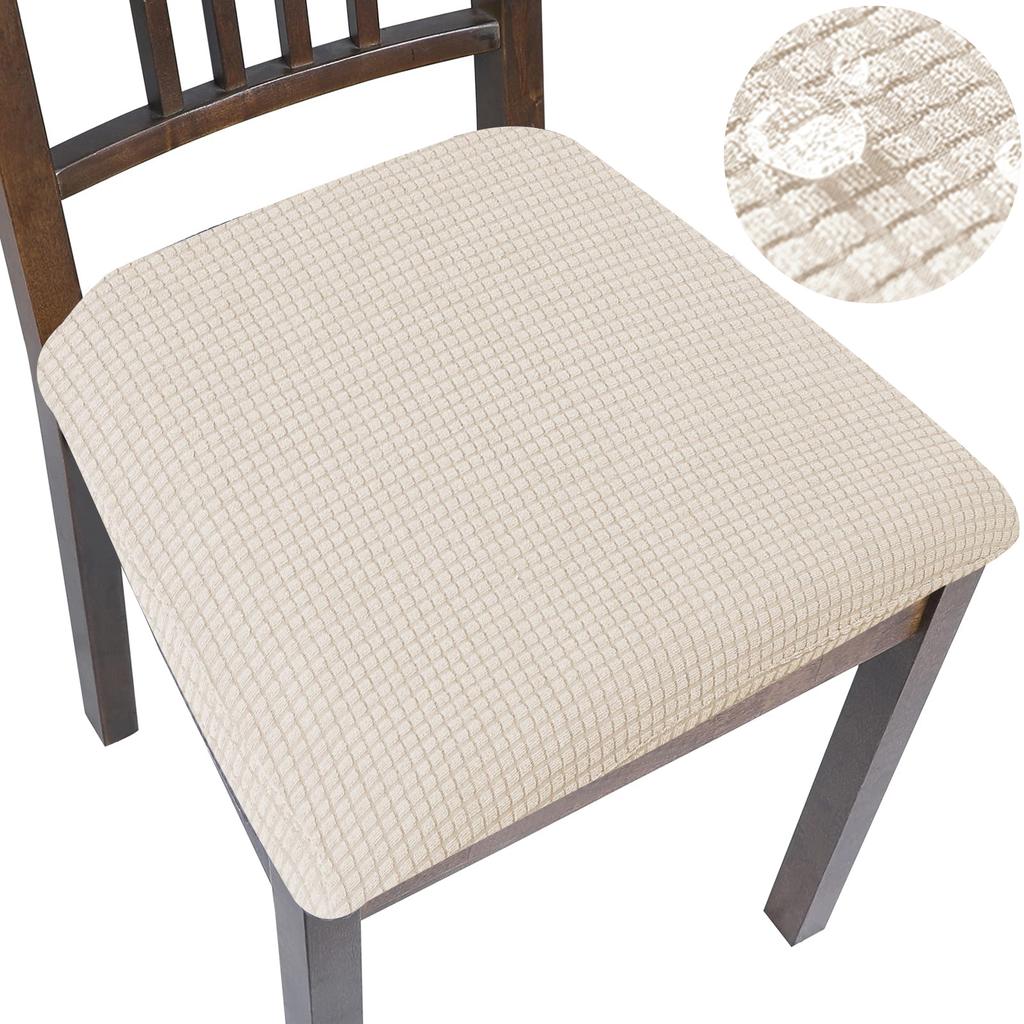 Spandex Jacquard Chair Cushion Cover Dining Room Upholstered Cushion Solid Chair Seat Cover Without Backrest Furniture Protector