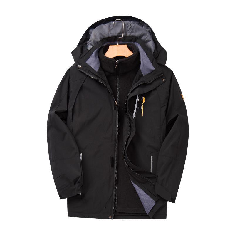 Outdoor Windproof 3-in-1 Detachable Mountaineering Suit with Two-Piece Fleece Liner