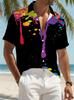 Men'S Short-Sleeve Shirt Featuring a 3D Print Hawaiian Style Graffiti Pattern, Perfect for Vacations In Hawaii