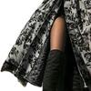 Long Sleeve Waist Tight Gothic Party Dress Lace Stitching Hem Floral Print Vintage