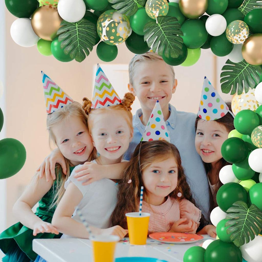 Green Balloon Arch Garland Jungle Birthday Party Decoration Baby Shower Wild One 1st Birthday Gender Reveal Party Supplies