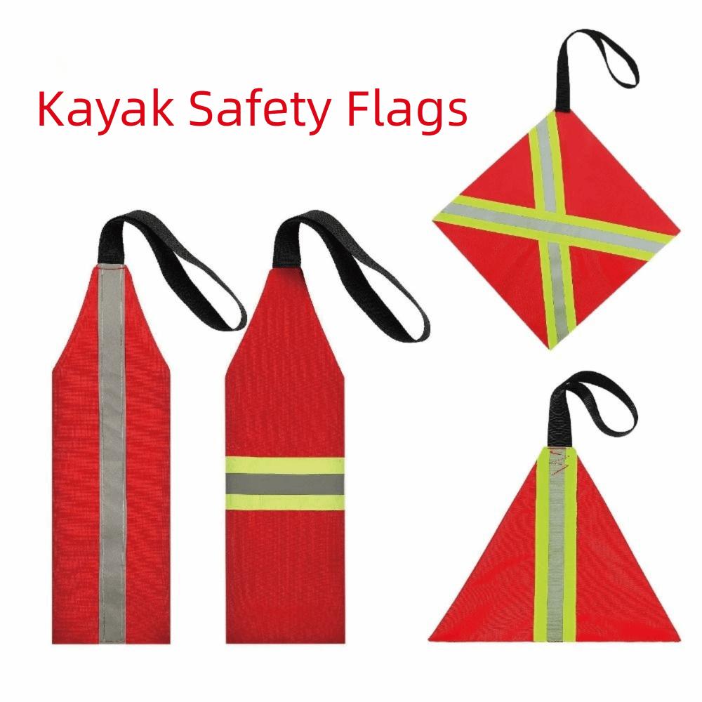 Oxford Fabric Kayak Safety Flag Red Reflective Safety Flag Safety Travel Flag Off-Road Loading