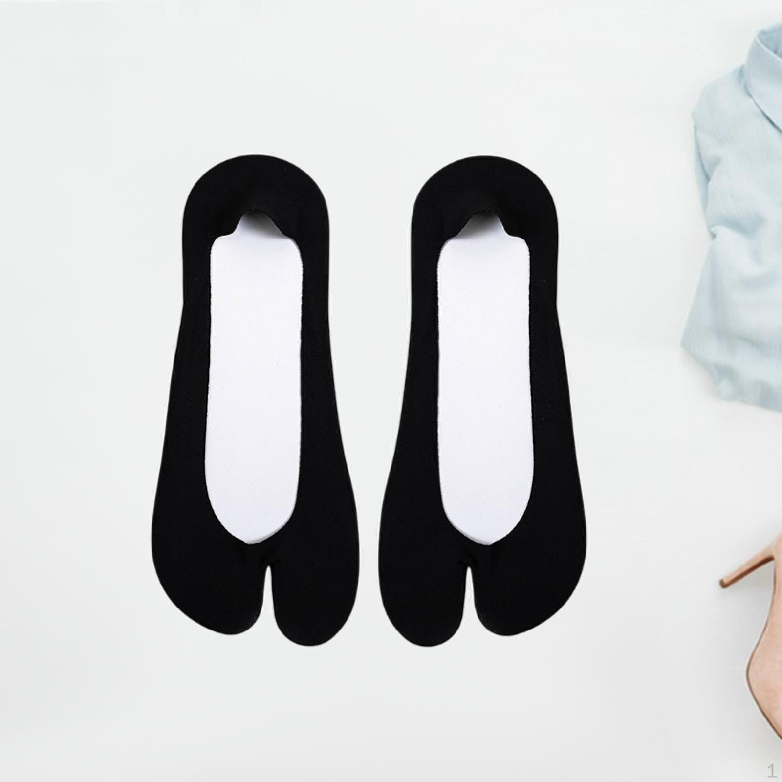 

2 носка противоскользящие тонкие носки для лодыжки для повседневного спорта на открытом воздухе для дома для женщин black