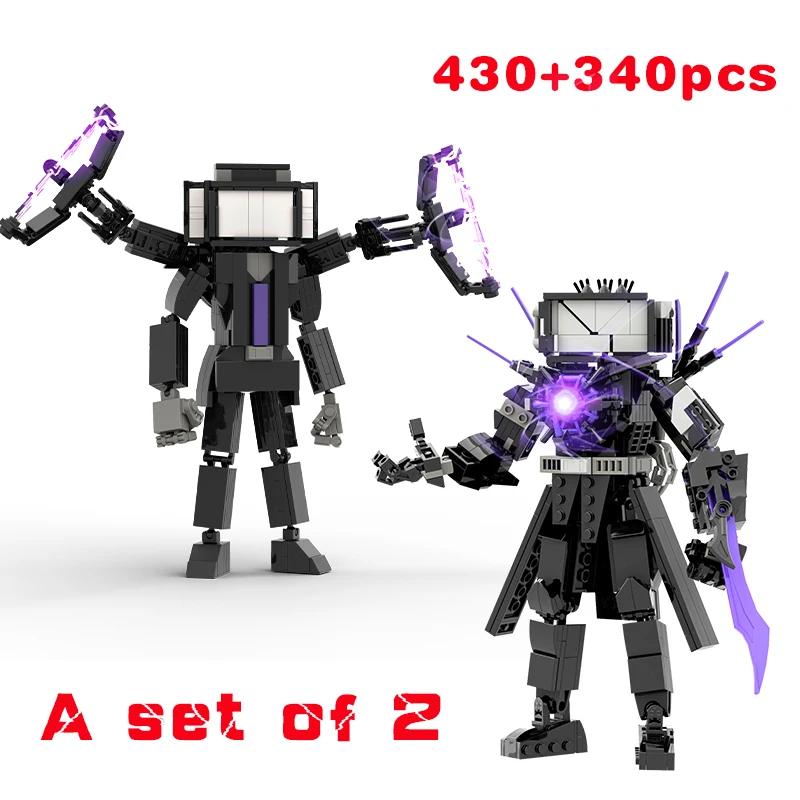 New Skibidi Toileted Titan Clock King 2.0 Building Blocks TVman Speakerman Model Toys for Kid Boys Ideas Gifts Xmas Halloween