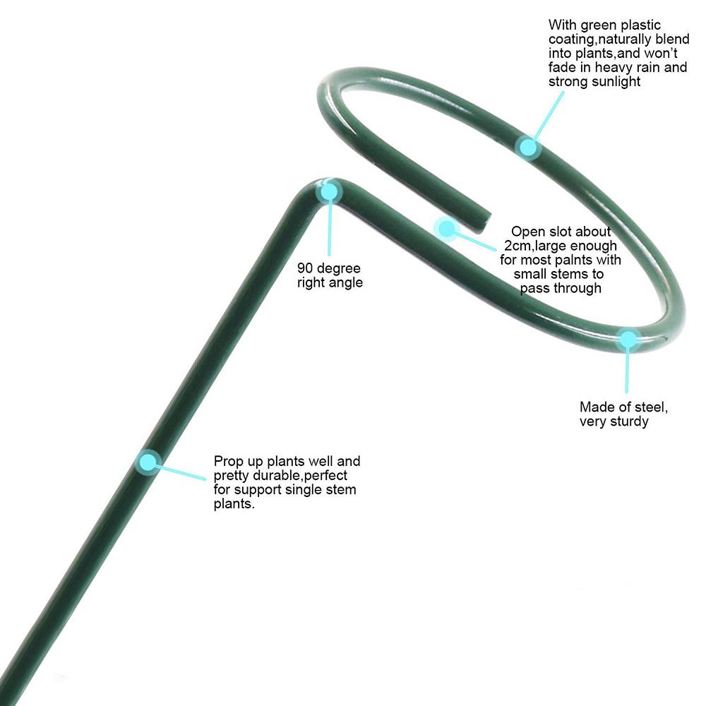 Long Metal Backyard Bonsai Pile Support Ring Garden Tool Plant Support Stake Stand