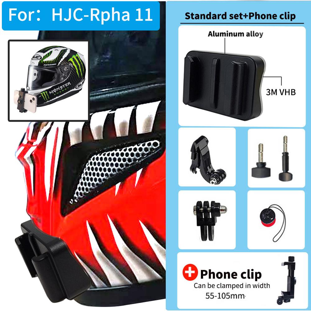TUYU Niestandardowy HJC-Rpha 11 Aluminiowy Mocowanie na Podbródek Kasku CNC do GoPro 10 Insta360 X2 R DJI Akcesoria do Kasków Motocyklowych