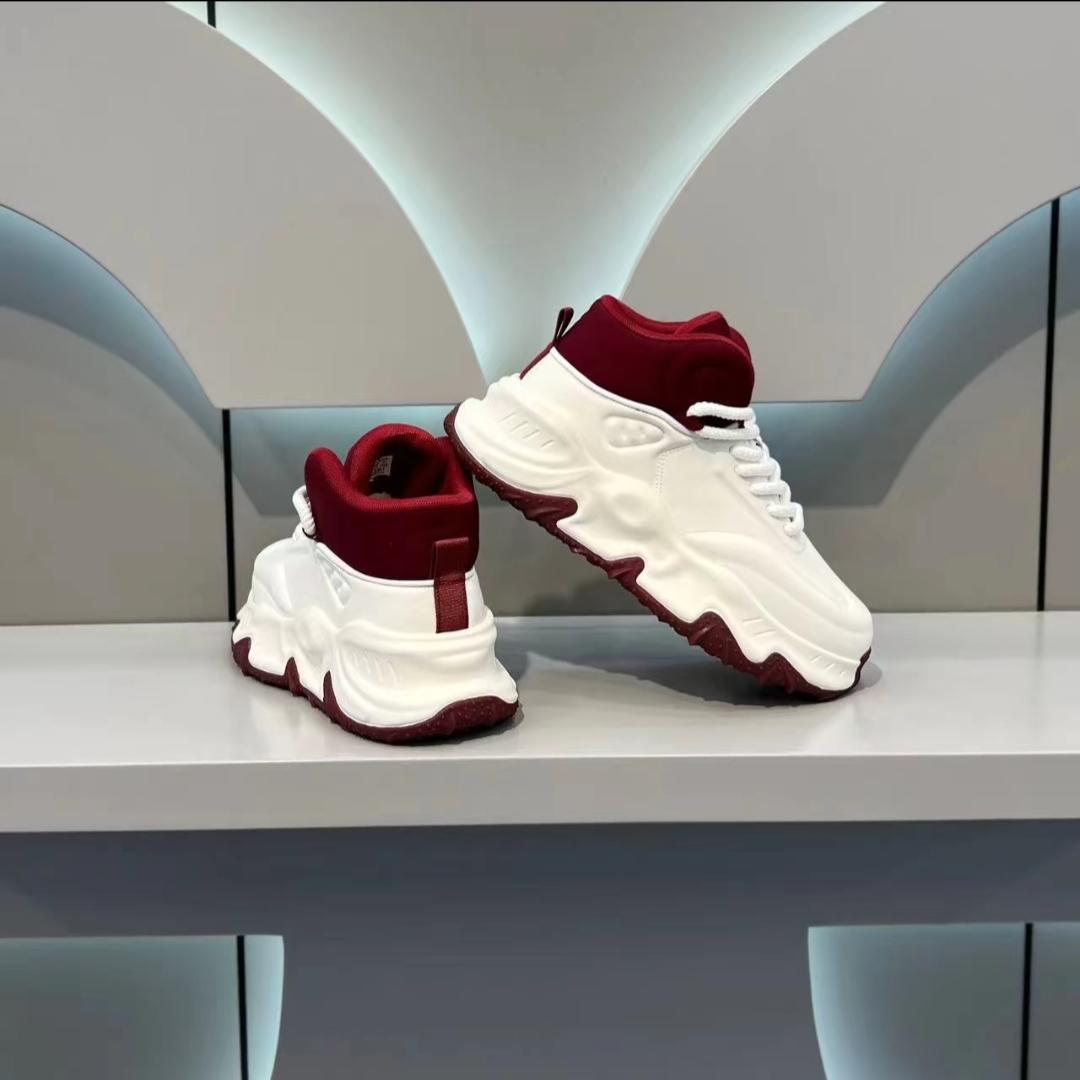 

Весна Осень Новые Мужские Кеды на Толстой Подошве, Повседневная Обувь на Платформе, Удобные и Дышащие Спортивные Кроссовки для Бега, Мужские Вулканизированные Кеды 39