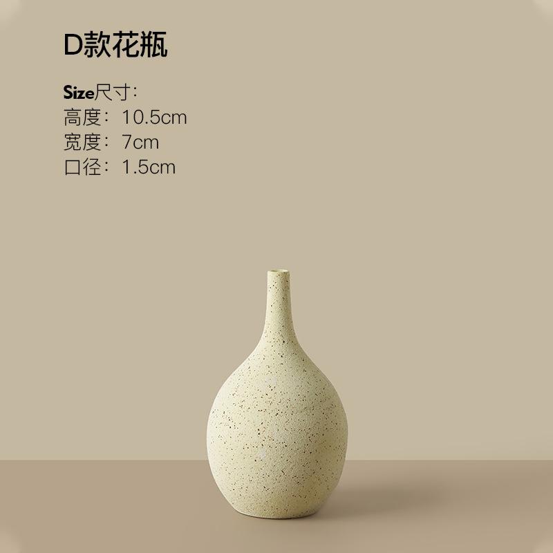 Ceramic Small Vase Home Decor Creative Flower Pot for Living Room Tabletop Decoration