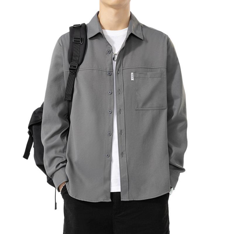 Shirts, Men's Long-sleeved Casual Shirts, New Style Spring Clothes, Handsome Work Jackets for Men