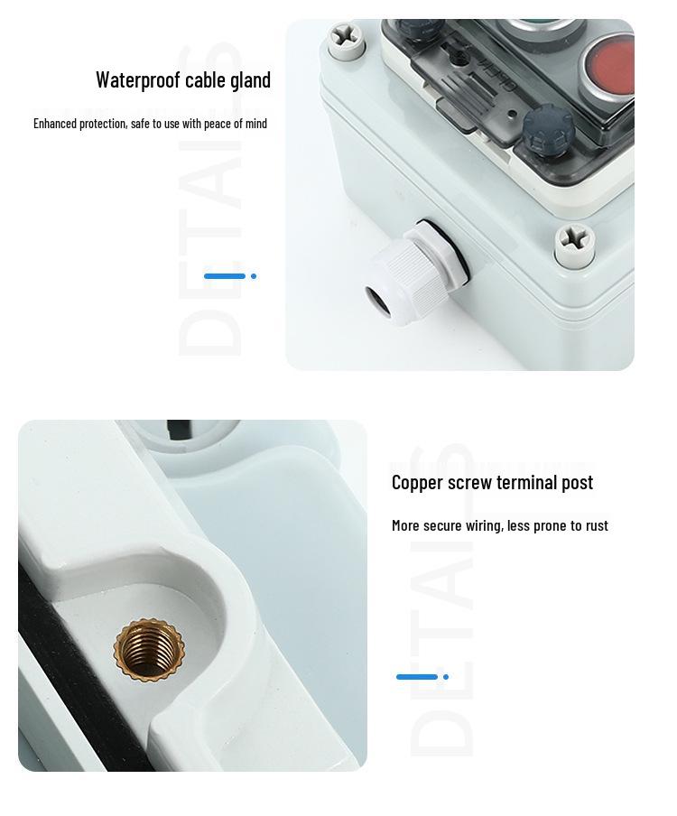 Waterproof Outdoor Emergency Stop & Control Box with Self-Reset Function