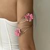 Elegantes Sexy Blumiges Offenes Manschetten-Armband für Damen Vintage Emaille Glasur Handwerk Blume Oberarm-Armband Party Feiertags Schmuck Geschenk