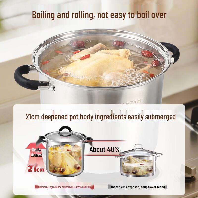 maxcook 304 Stainless Steel Induction-Compatible Stockpot