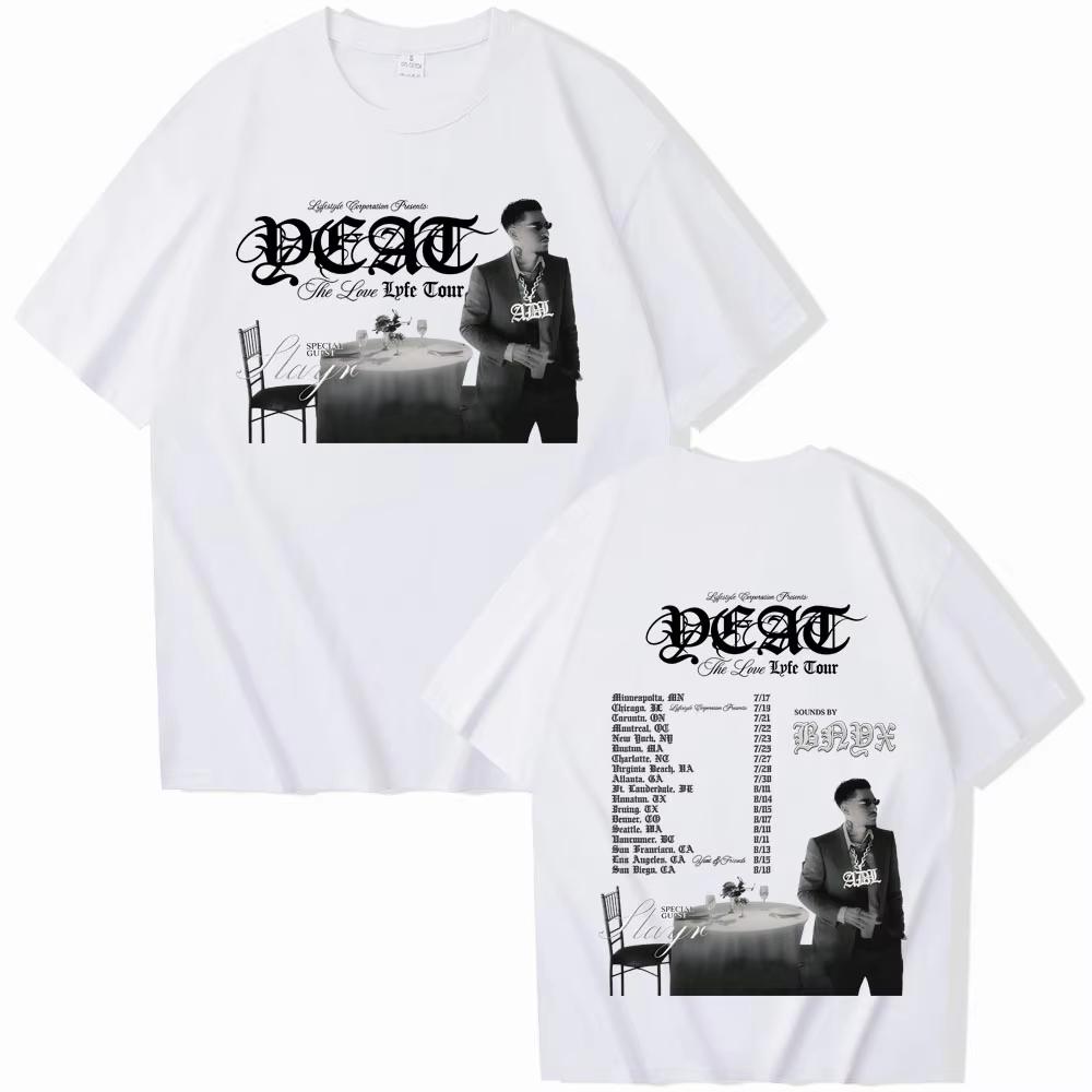 Yeat the Love Lyfe Tour 2026 T-shirt Man Woman Harajuku Short Sleeve O-neck Casual Shirt Short Sleeve Casual Clothing