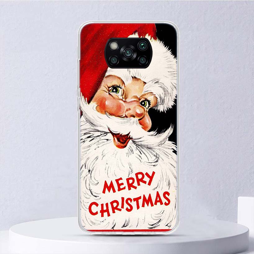 Christmas Santa Claus Present Soft Case For Xiaomi Poco X7 X6 X5 X4 X3 Nfc F7 Ultra F6 F5 Pro Phone Cover F4 Gt F3 M5S M4 M3 M5
