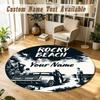 Die drei Fragezeichen Personalized Round Rug Support Custom Name, Soft Home Decor Mat