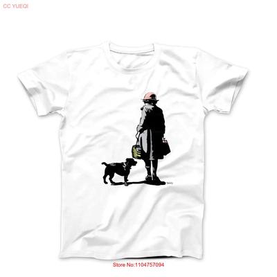 Banksy Unisex And Dog Street Art T Shirt Vintage Versatile Homme Fashion Stretched Streetwear Unisex