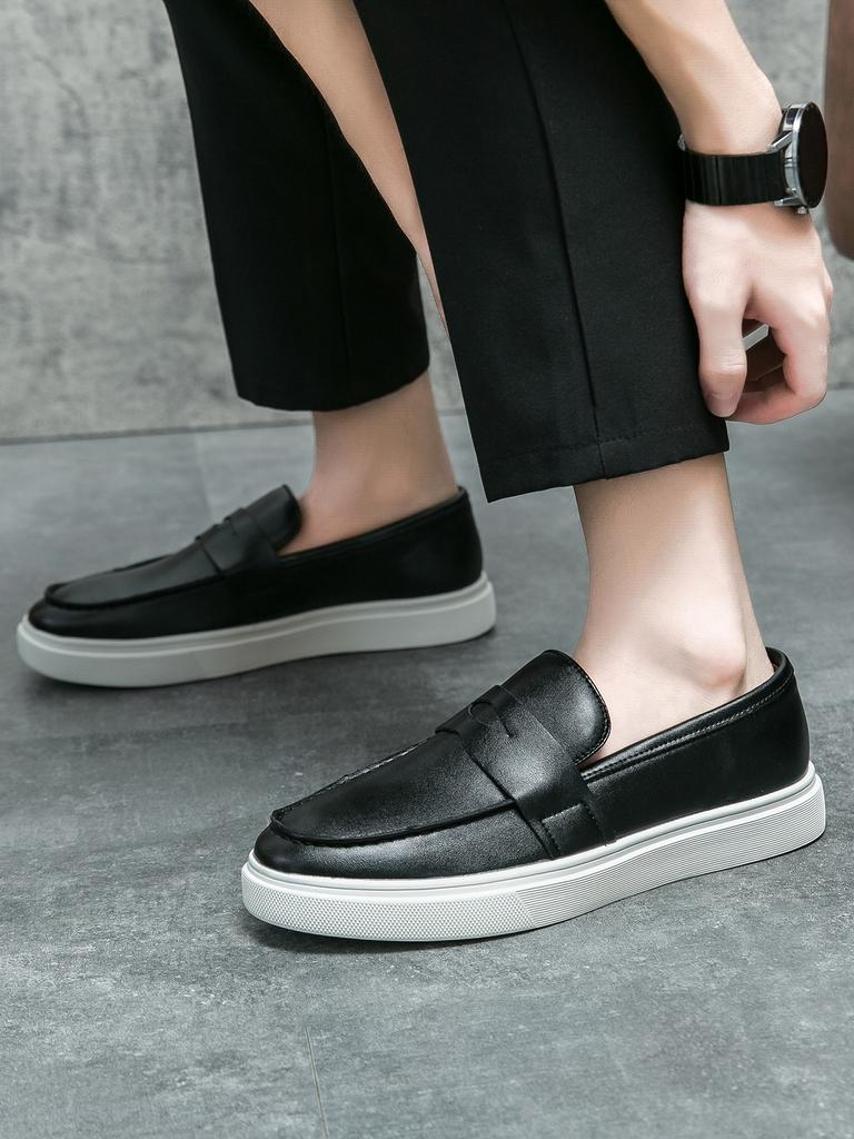 Men's Senior Wearable Leather Shoes Durable Breathable Summer Comfort Classics  Lightweight Trendy and Fashionable Flats Shoes
