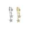 2026 Gold Silver Plated Trendy Women Jewelry Cute Lovely Dangling Star Charm Drop Charm Hoop Earring
