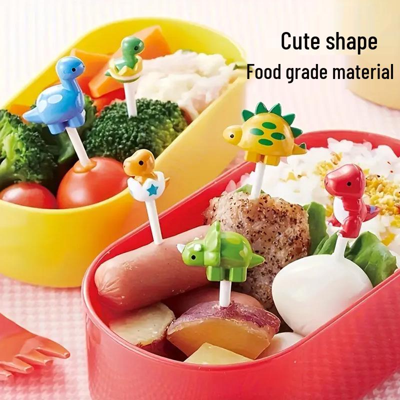 Kids Cute Animal Fruit Fork Set - Plastic Cartoon Skewers
