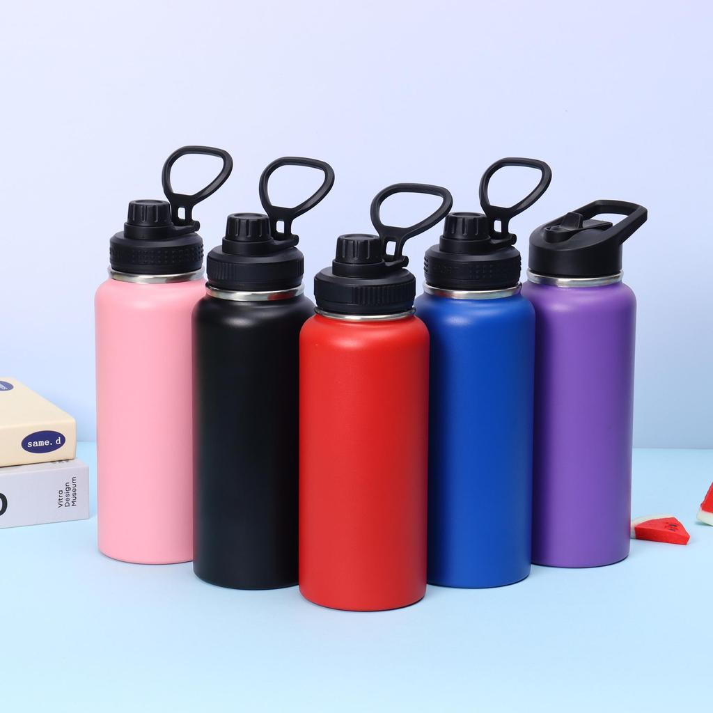 Förtjockad 304 Rostfritt Stål Bärbar Sporttermos, Utomhusflaska med Stor Kapacitet