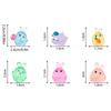 3Pcs Luminous Rabbit Ornament Mini Color Cartoon Bunny Doll Micro Landscape Decoration Dollhouse Miniature Toy