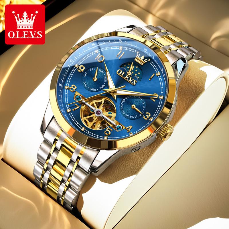 Zhang Zhilin Endorsed Oliss Luminous Mechanical Watch with Multifunctional Hollow Design for Men