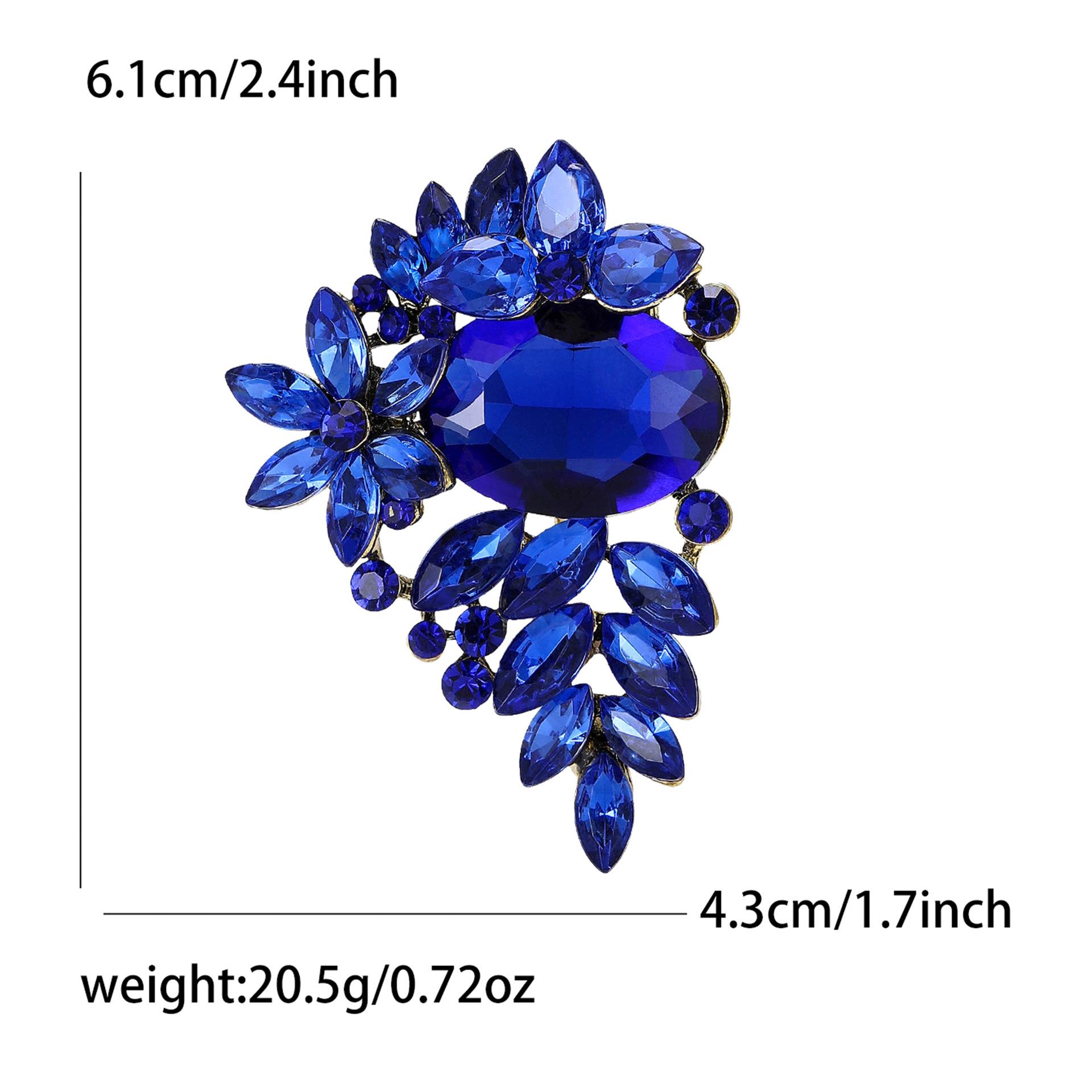 

Luxury High-Grade Alloy Rhinestone Flower Brooch Temperament Versatile Women S Suit Cardigan Corsage Jewelry Pin