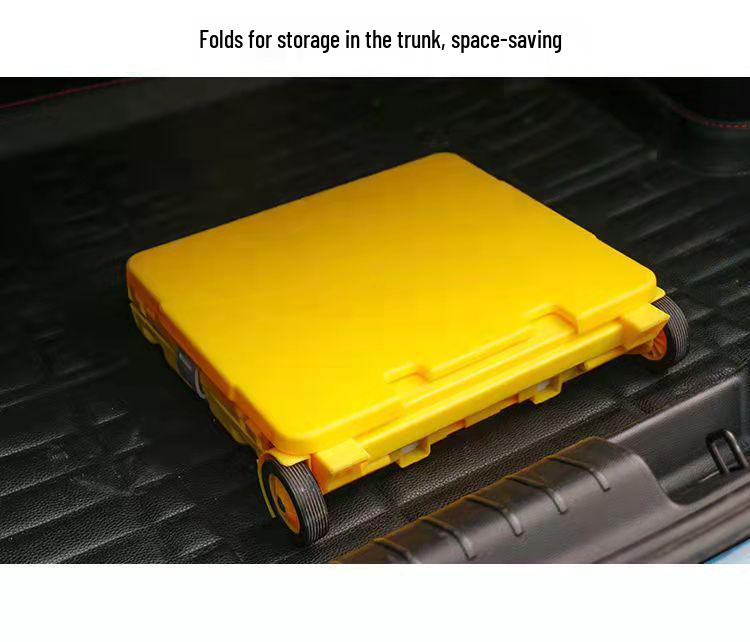 Compact Two-Wheeled Folding Trolley Cart with Portable Pull Rod