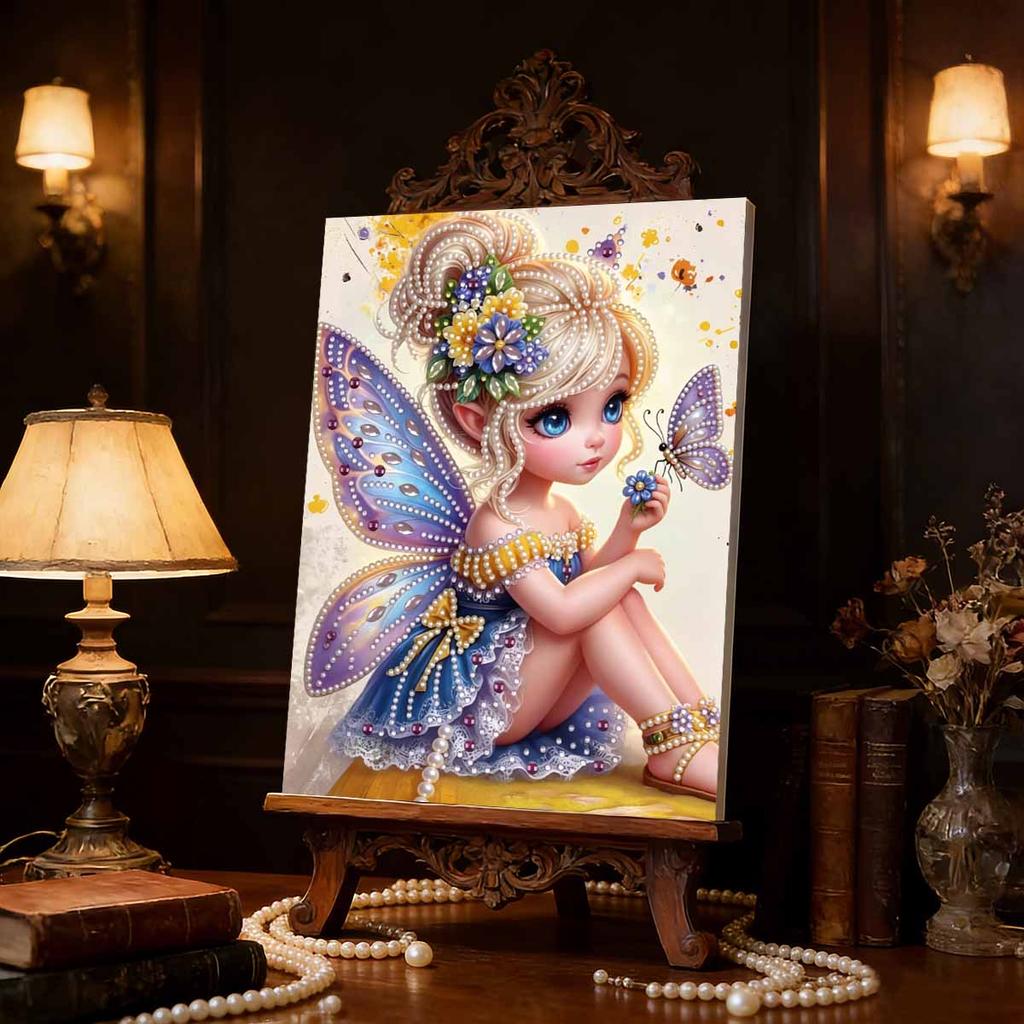Disney Fairy DIY Artificial Pearl ArtworkThis Isahandmade Gift That Can Beusedforwall Decoration and Is Suitable for Both Home and Office Environments