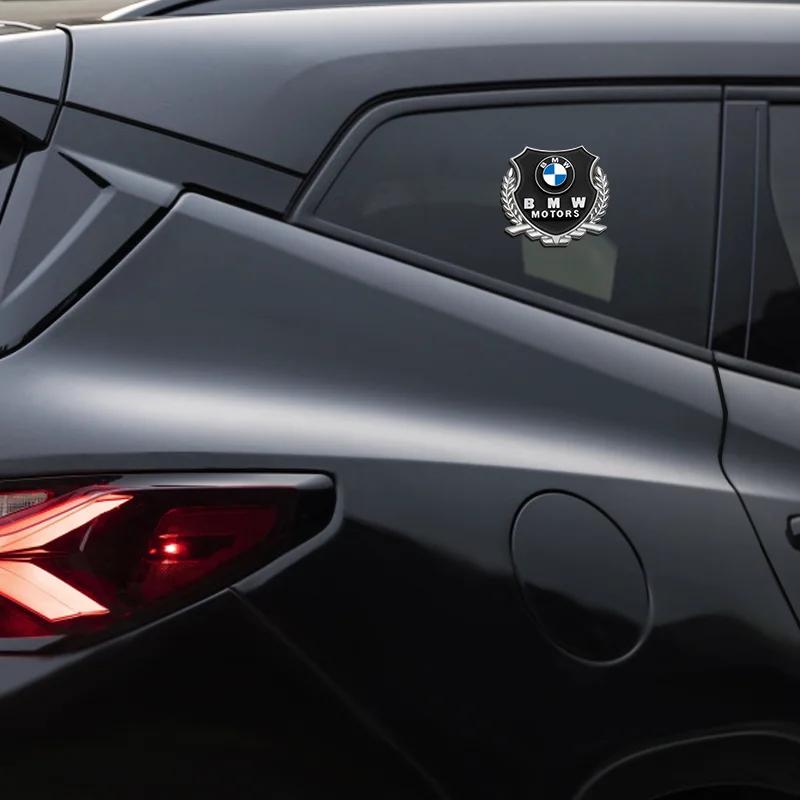 For BMW 1 W E82 car 3D Shield Emblem Metal Badge Car Body Side Fender Rear Trunk Sticker Auto Exterior Accessories For BMW G42 G16 G15 G26 X6 X5