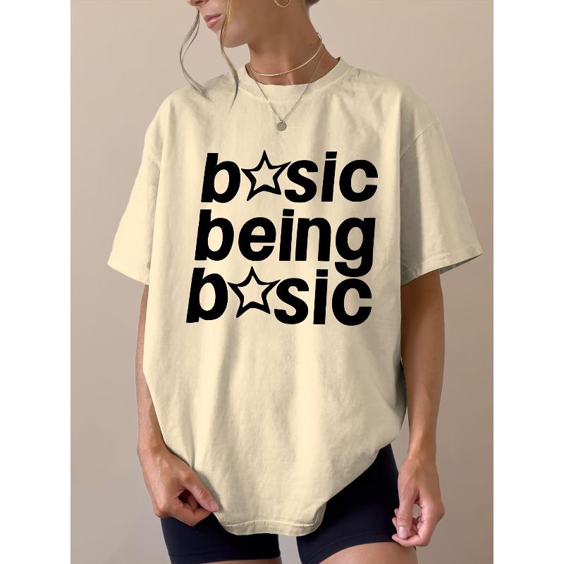 

Simple uncomplicated printed t-shirt, Basis Being Basic, A casual summer must-have piece for daily commuting, casual outings and vacation wear! M белый