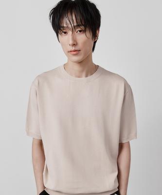 Ssei Essential Round Short Sleeve Knit Beige