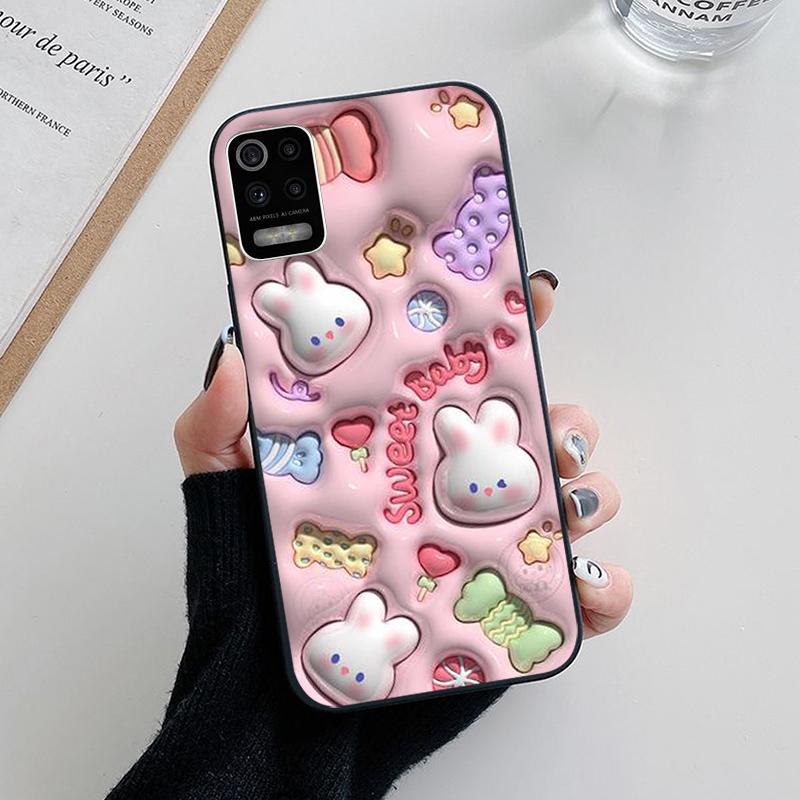 For LG K52 Q52 K62 2020 Phone Case Stylo6 K71 Lovely Panda Cartoon Painting Soft Siliocne Coque For LG Stylo 6 K71 Cover Bumper