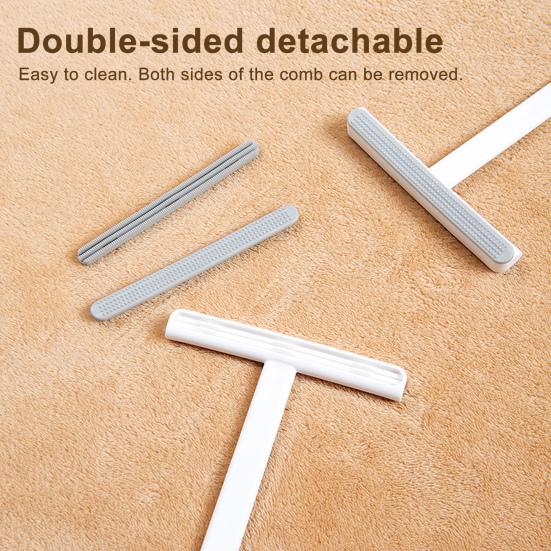 Clothes Shaver Soft Rubber Dual Head Design Lint Brush Ergonomic Handle Fabric Pill Remover Clothing Maintenance Tool