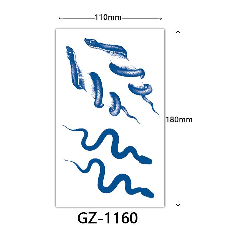 

Juice Tattoo Stickers, Herbal Tattoo Stickers, Semi-Permanent English Letter Tattoo Stickers Tattoo 110*180mm