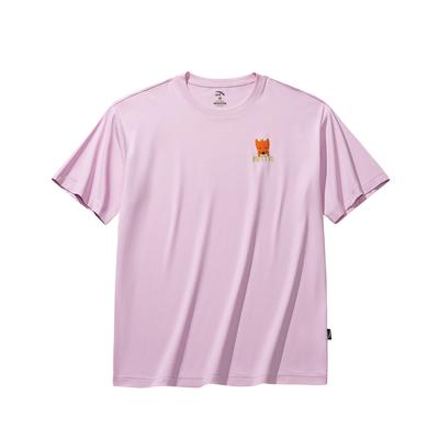 Loose Fit Short Sleeve Knitted T-Shirt Summer 2026 Unisex Tops Peach-Fuzz-Pink 972628115-2