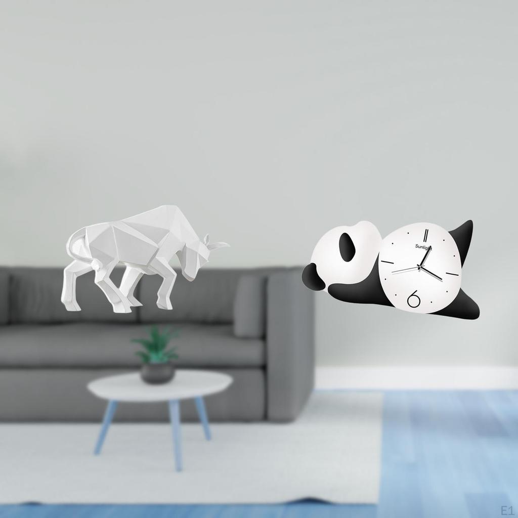 Modern Resin Bull Panda Sculpture Abstract Figurine Collectible Ornament Cute Sturdy Home Decor for