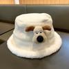 Childrens Winter Dog Print Fisherman Hat With Plush Lining For Baby Girls And Boys