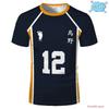 Vêtements Décontractés Hommes Enfants Garçons Vêtements de Sport Haikyuu Nekoma Anime T-shirt Kuroo Kozume Club de Volleyball Uniforme Cosplay Tee
