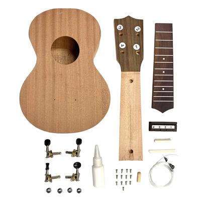 Soprano Size Ukulele Kit Production DIY Domestic Inspection Authentic Instructions Easy Adults and Children Alike Can Enjoy Homemade Ukulele At