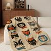 Art N-Niko E-Eniko Throw Flannel Throw Blanket, Lightweight Cozy, Durable Washable Cute Cool