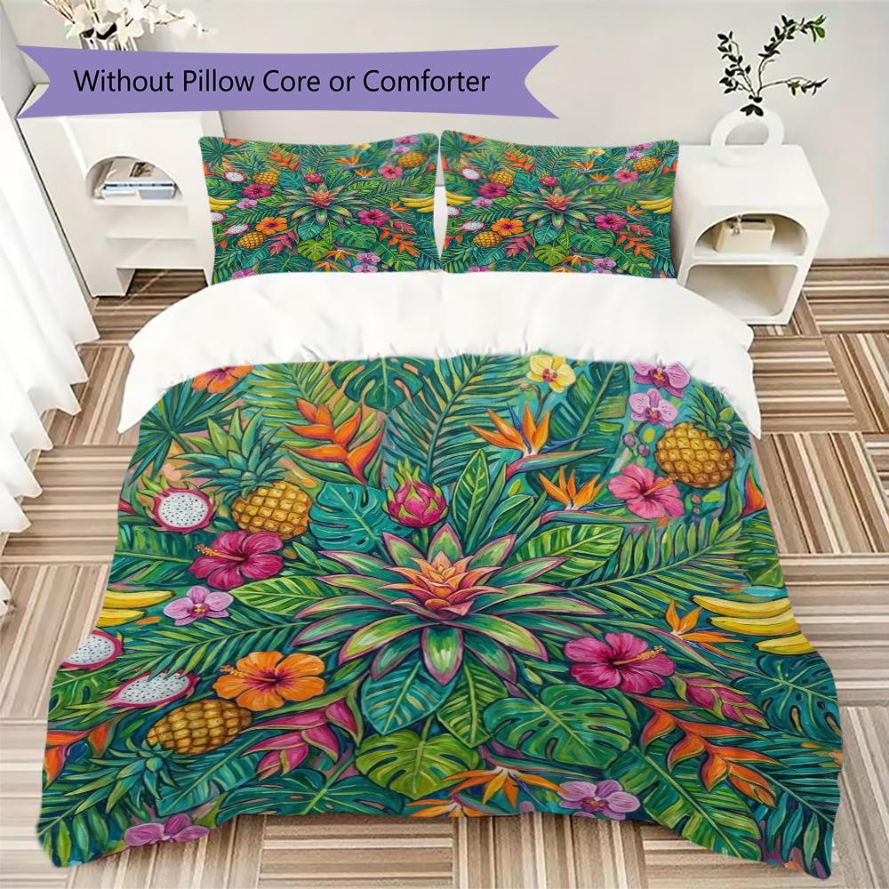 Cute Cartoon Pattern Bedding uilt Set uilt Cover Pillowcase Home Decoration Birthday Gift (1 * duvet cover + 2 * pillowcase  without core)48