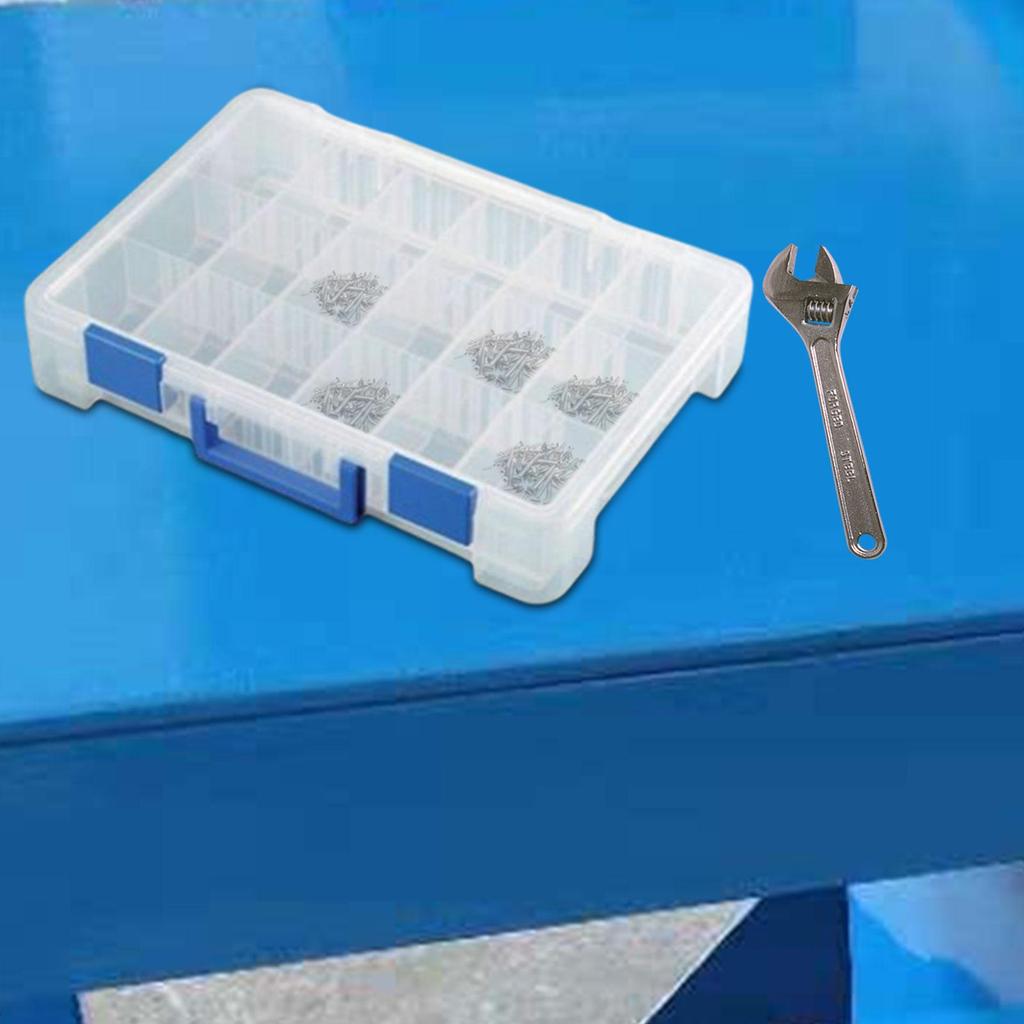 Fishing Tackle Storage Box with Dividers for Beads Art DIY Crafts Nuts 40.5cmx29cmx7.8cm